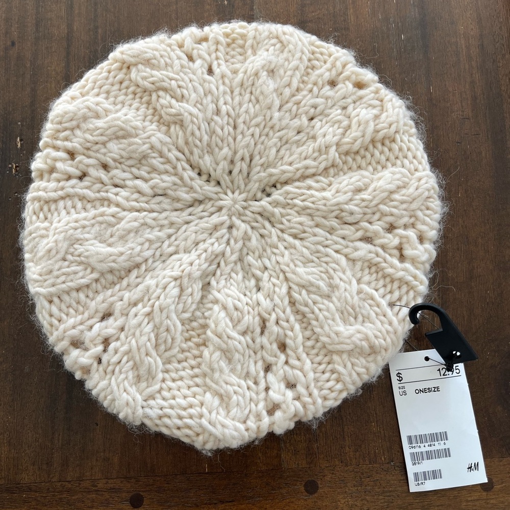 H&M Cream Knit Beret